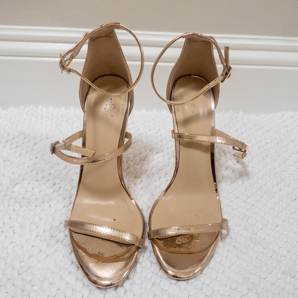 Gold Metallic Stiletto High Heel Size 6 - Picture 2 of 6